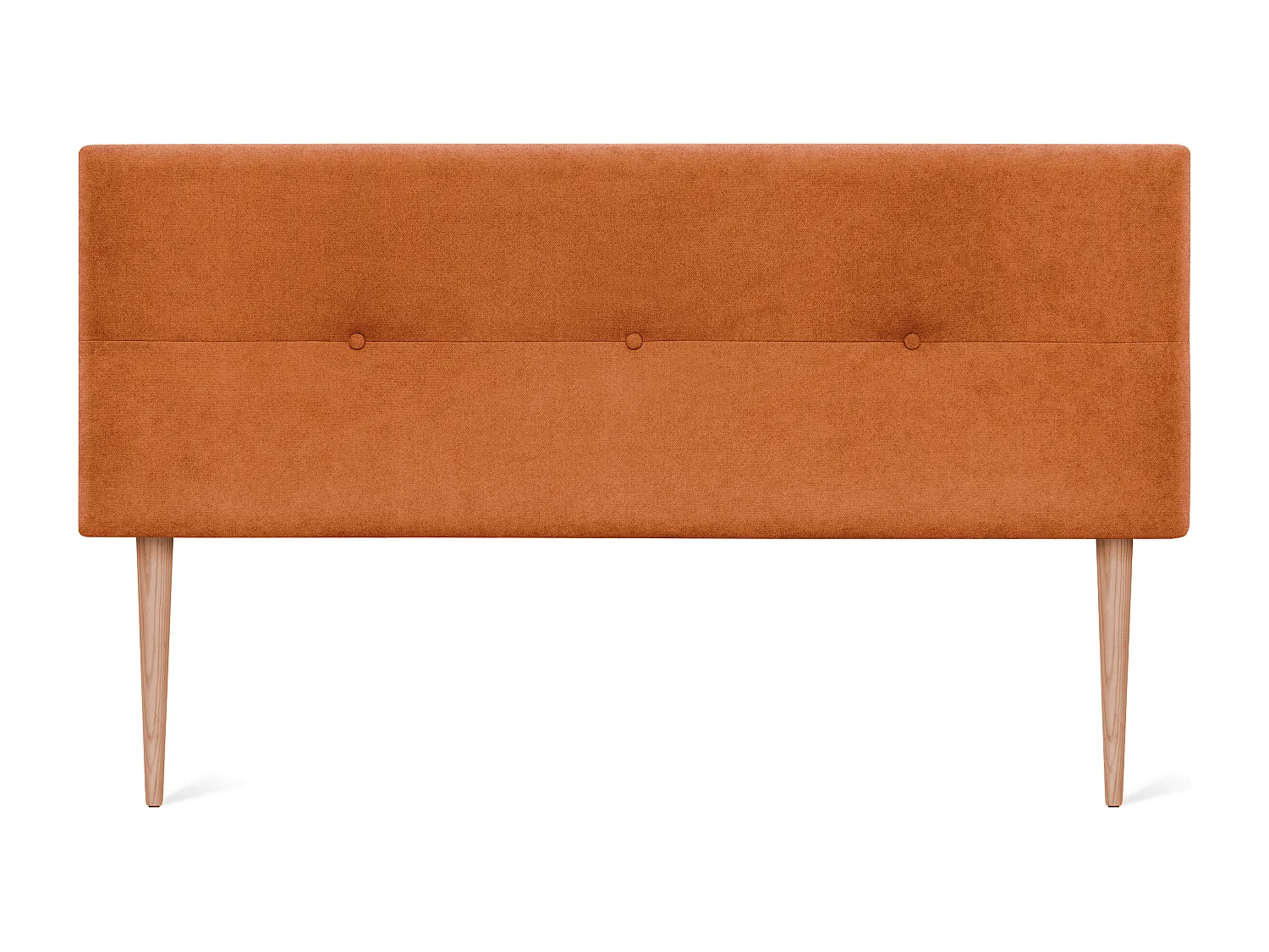 DHOME Hoofdeinde van Aqualine stof met knopen 160x105cm met bedpoten Bedden 150/160 - Oranje