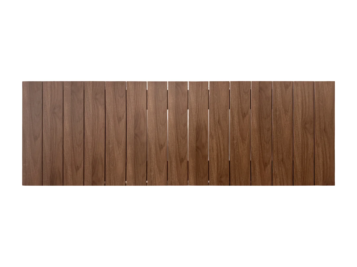 DHOME Cabeceira de Madeira reciclada em MDF Estilo Palete Vertical  145x46 Camas 135/140 - Madeira Nogueira