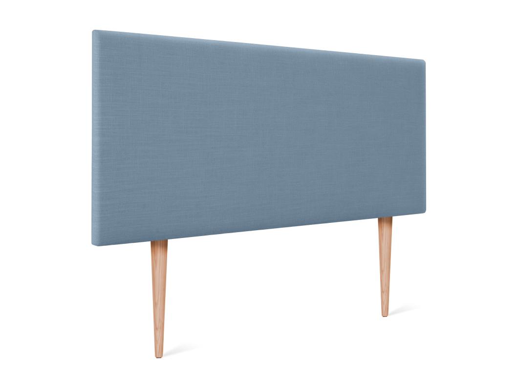 DHOME Testiera in de Lino Naturale Semplice 80x105cm Con le gambe Letti 70/80/90 - Blu