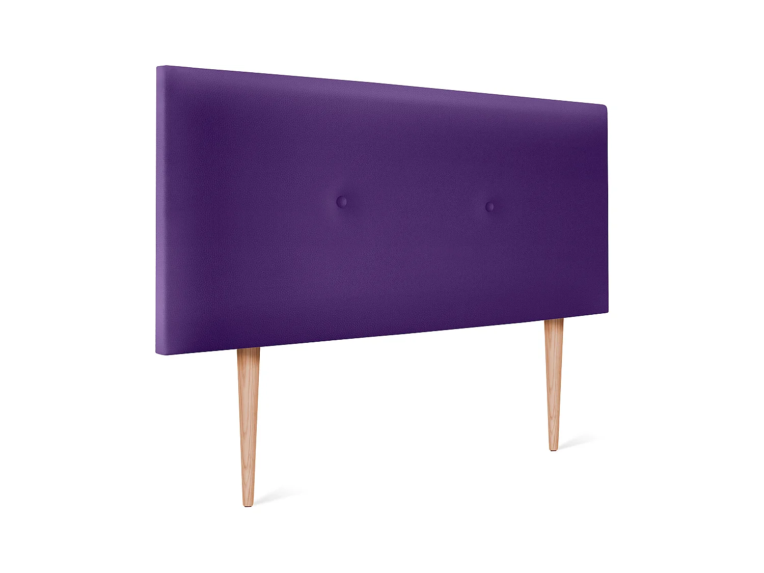 DHOME Tête de lit simili cuir lisse avec Boutons 105x105cm avec pieds Lits 105 - Lila