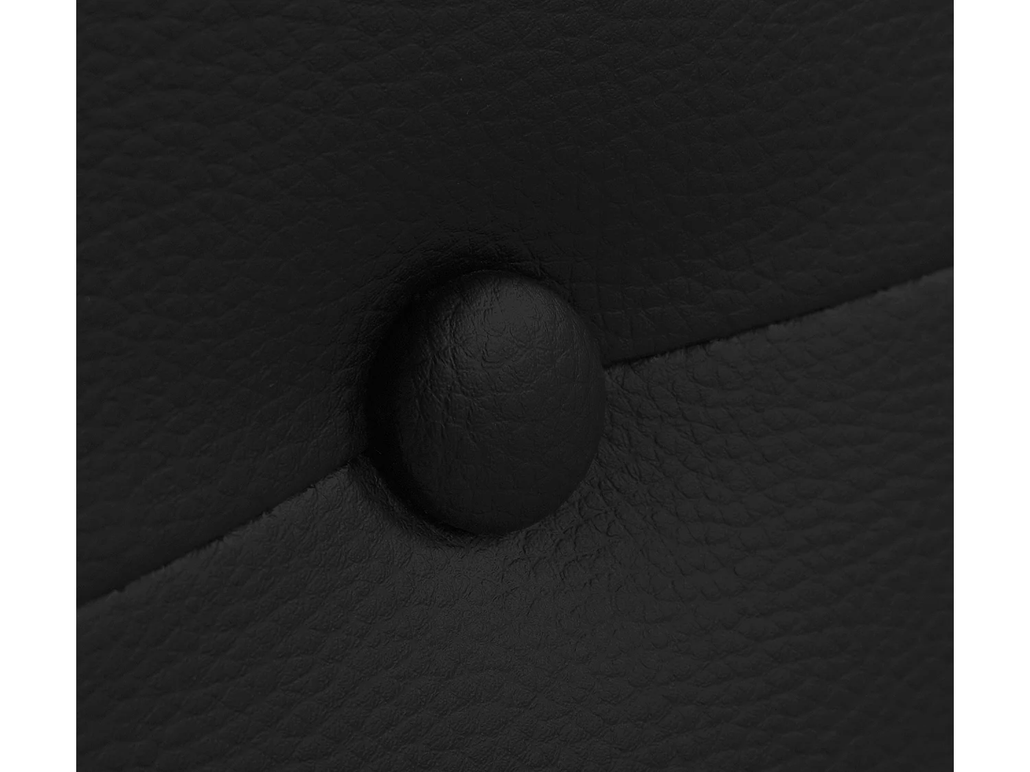 DHOME Kopfteil aus Kunstleder mit Knöpfen 90x105cm Mit Beinen Betten 80/90 - Schwarz