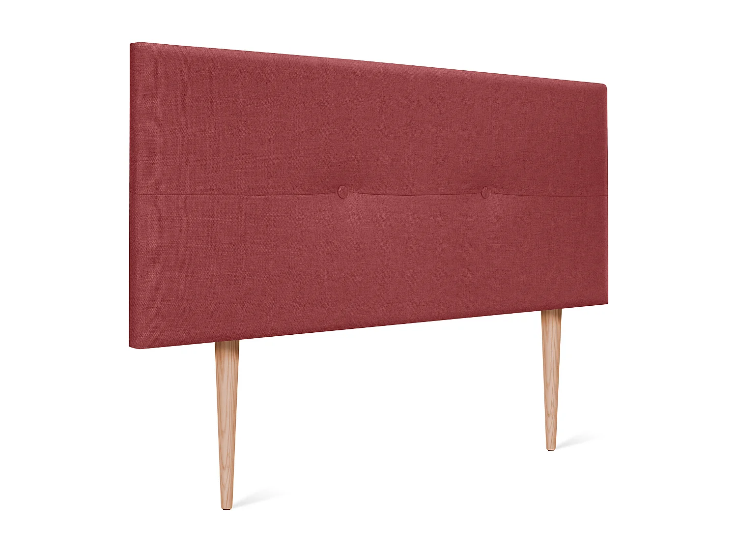 DHOME Tête de lit en lin naturel avec Boutons 110x105cm avec pieds Lits 105 - Rouge