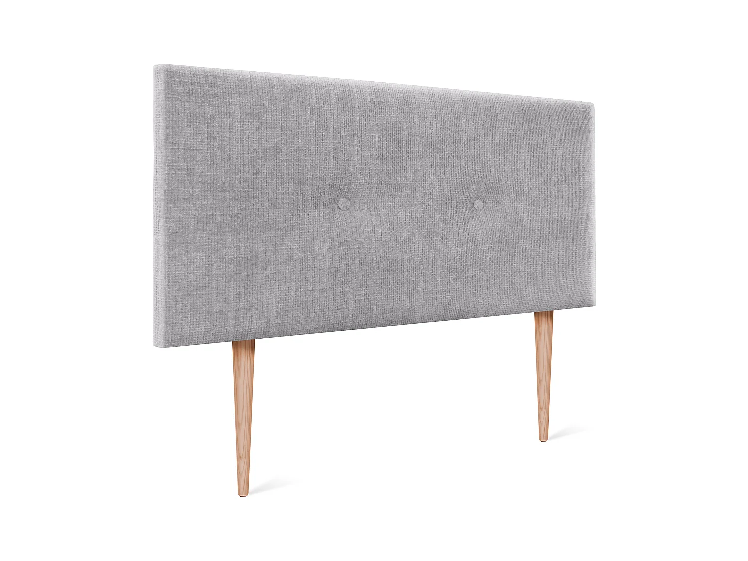 DHOME Hoofdeinde van natuurlijke wol met knopen 90x105cm met bedpoten 80/90 - Lichtgrijs