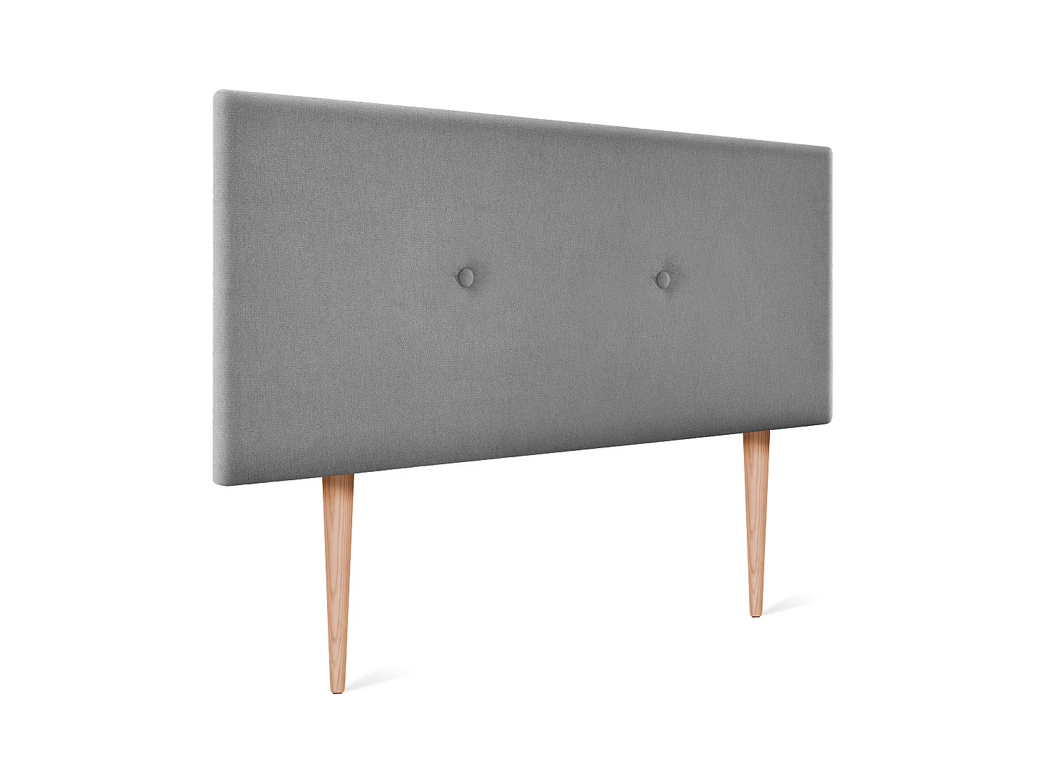 DHOME Tête de lit en tissu Aqualine lisse avec Boutons 110x105cm avec pieds Lits 105 - Gris