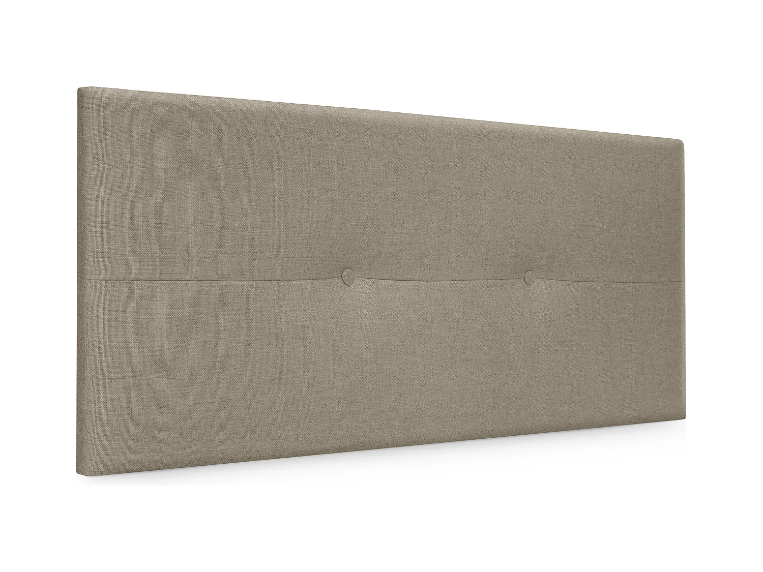 DHOME Tête de lit en lin naturel avec Boutons 105x50cm Lits 105 - Terre