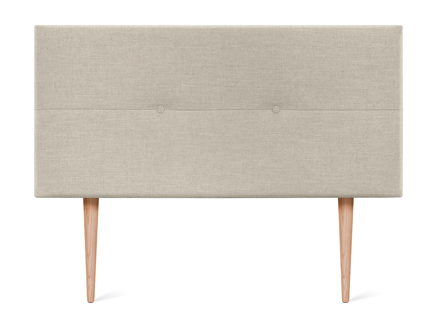 DHOME Kopfteil aus Naturleinen mit Knöpfen 105x105cm Mit Beinen Betten 105 - Beige