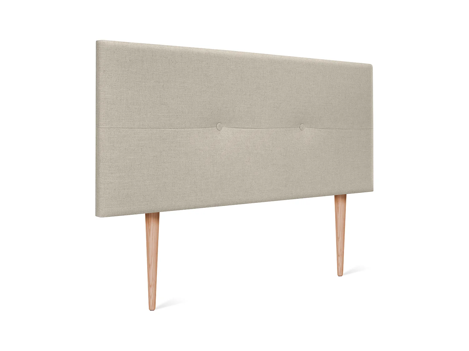 DHOME Tête de lit en lin naturel avec Boutons 105x105cm avec pieds Lits 105 - Beig