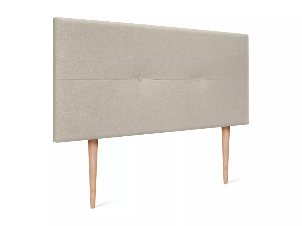 Kauf Unique DHOME Kopfteil aus Naturleinen mit Knöpfen 105x105cm Mit Beinen Betten 105 - Beige