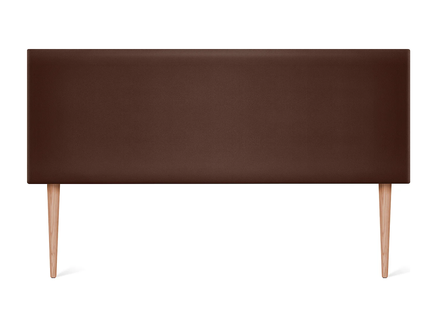 DHOME Tête de lit simili cuir lisse 150x105cm avec pieds Lits 150 - Chocolat