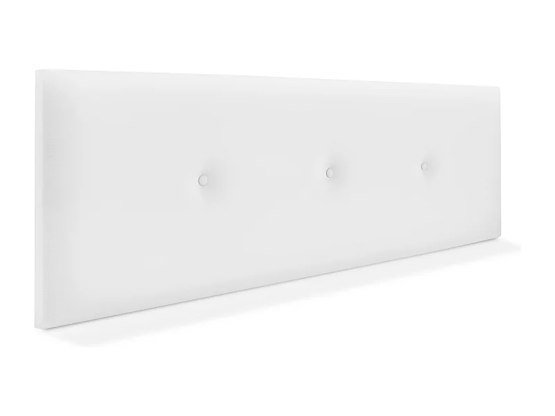 DHOME Tête de lit simili cuir lisse avec Boutons 150x50cm Lits 150 - Blanc