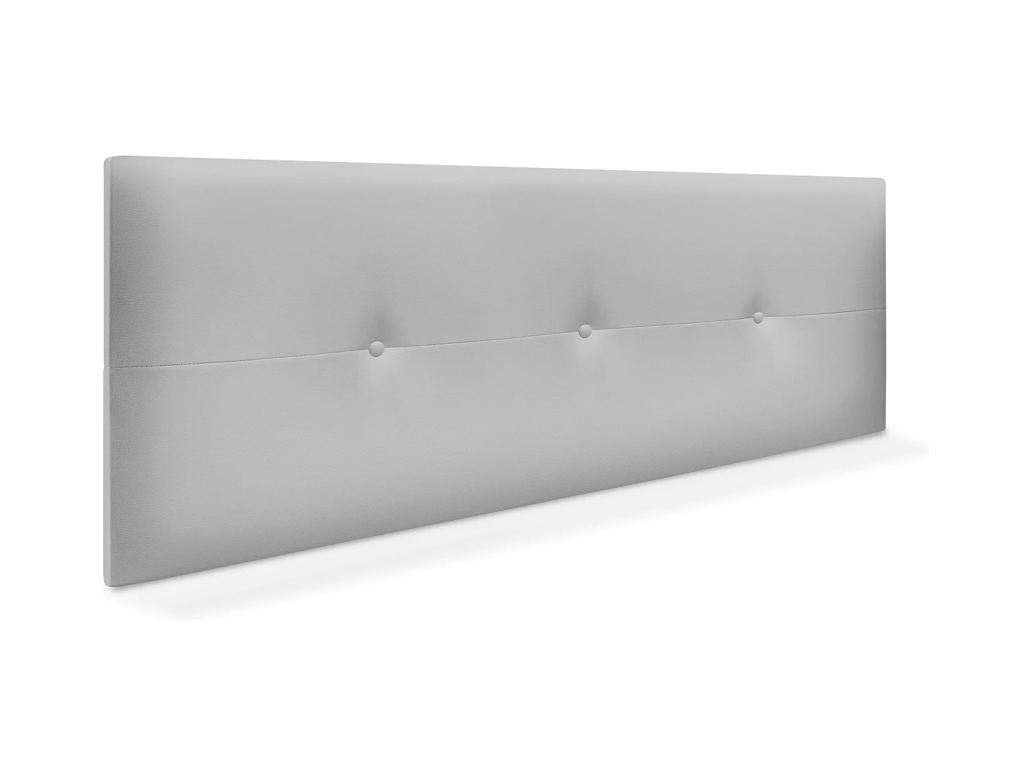 DHOME Tête de lit similicuir avec Boutons 145x50cm Lits 135/140 - Gris clair