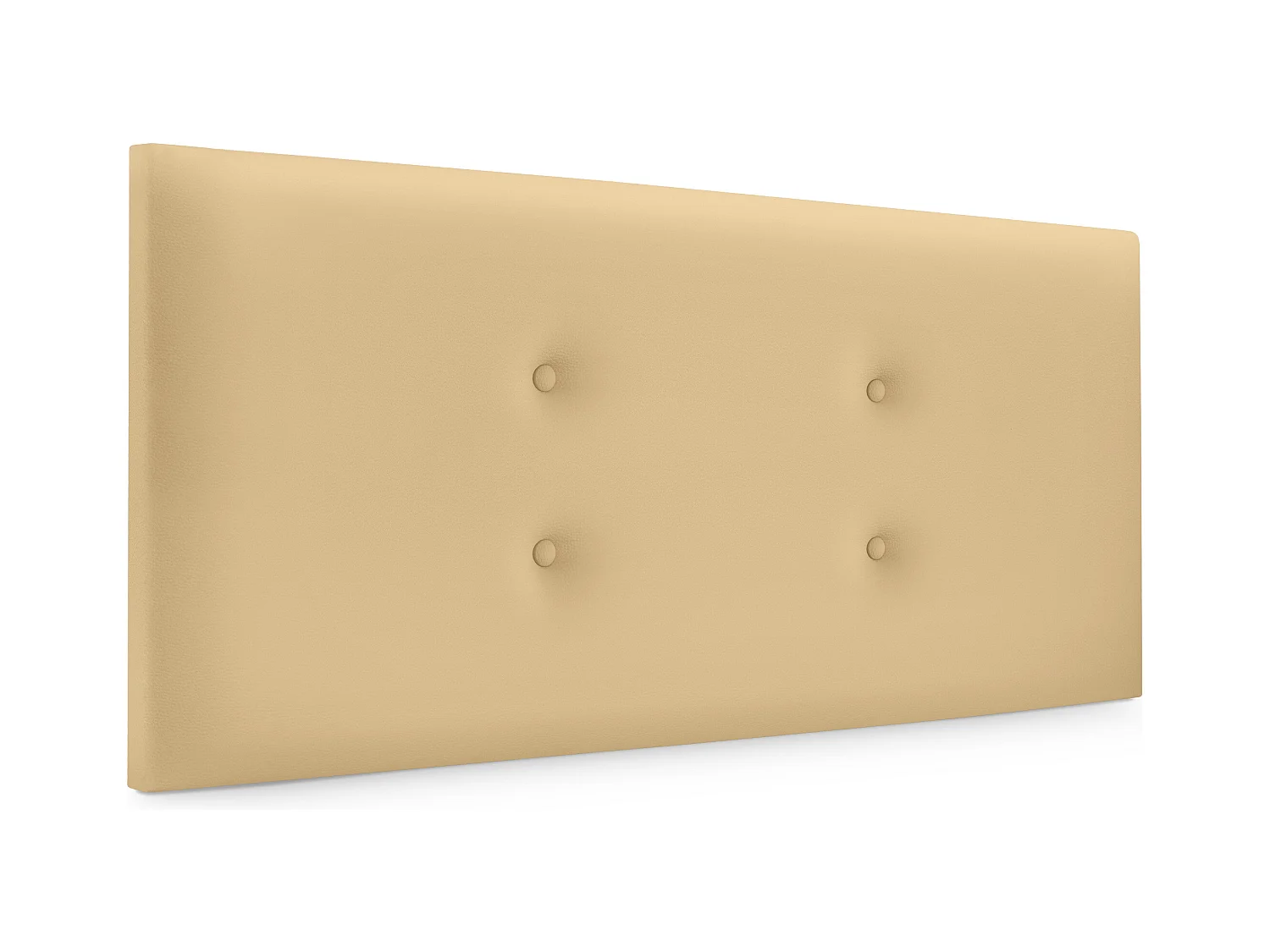 DHOME Tête de lit similicuir avec 2 rangées de boutons 95x50cm Lits 90 - Vanille