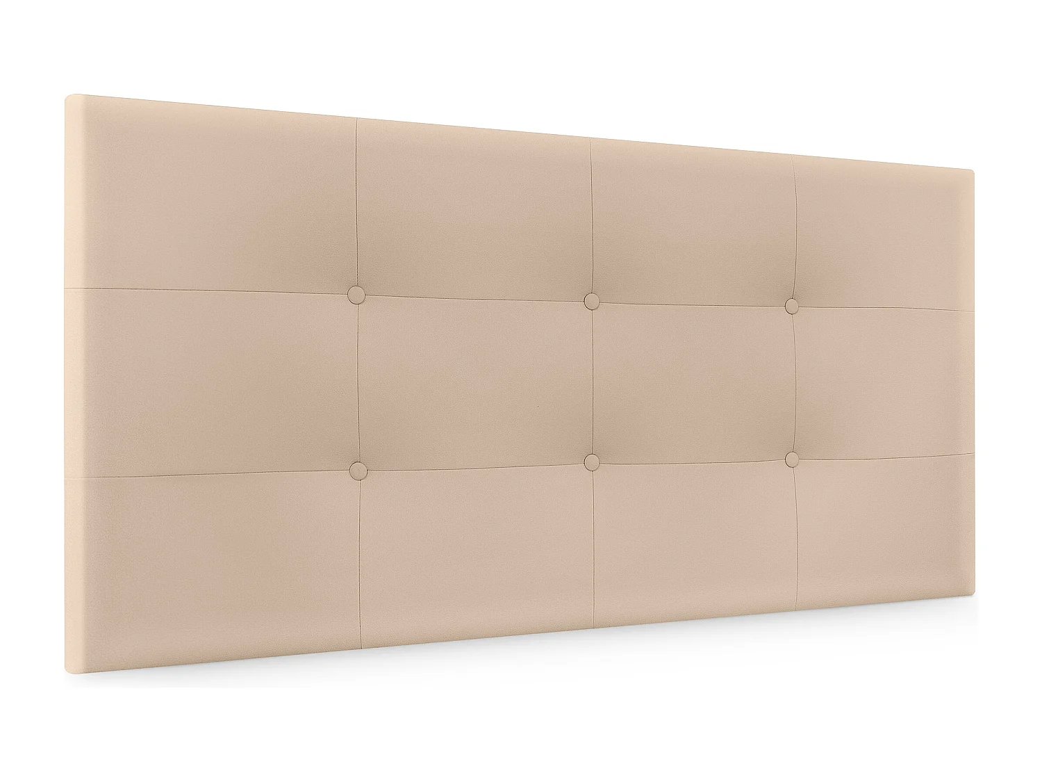 DHOME getuftetes Kunstleder-Kopfteil 90 x 60 cm für 80/90 Betten – Beige
