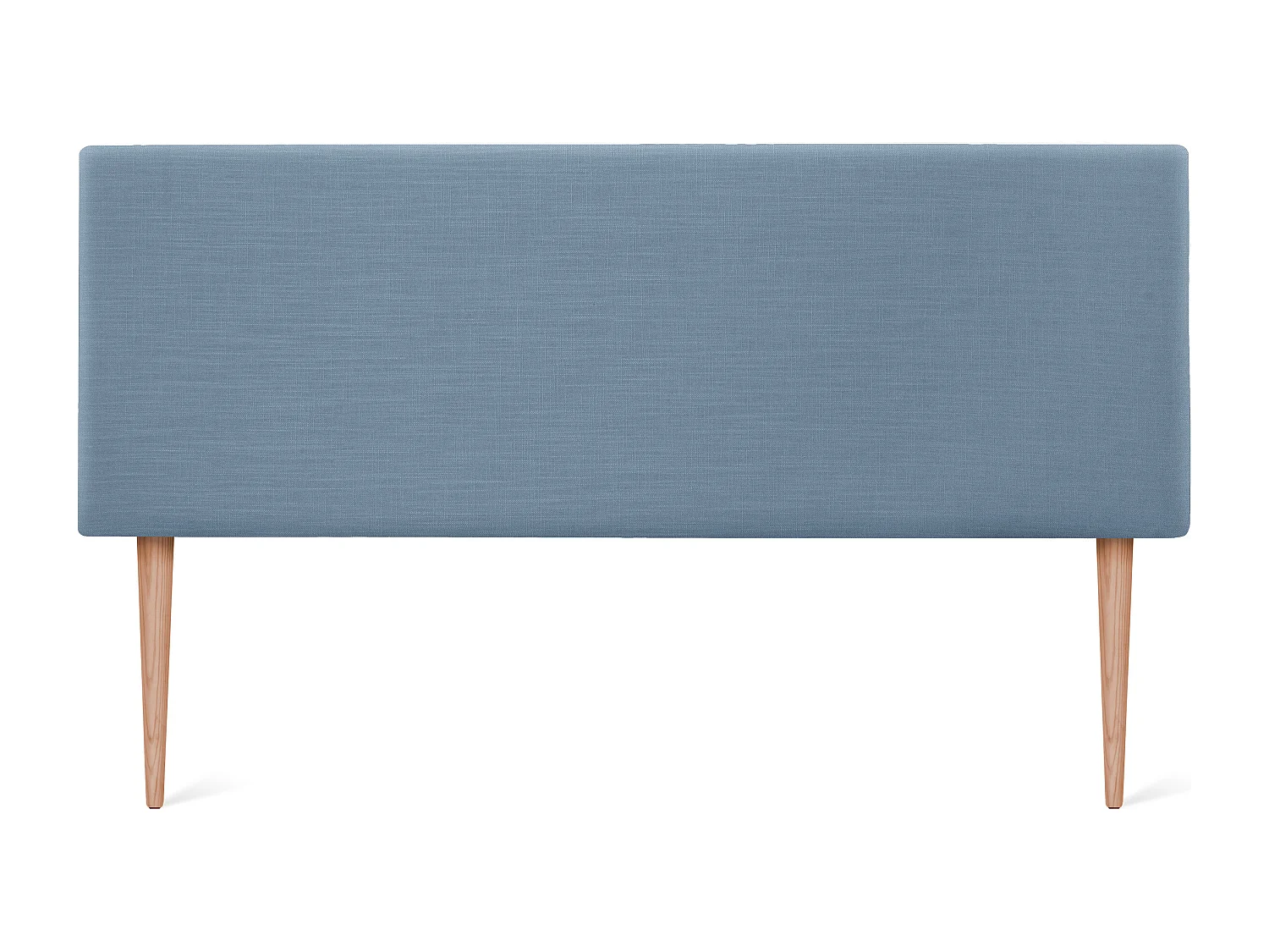 DHOME Tête de lit en lin naturel lisse 145x105cm avec pieds Lits 135/140 - Bleu