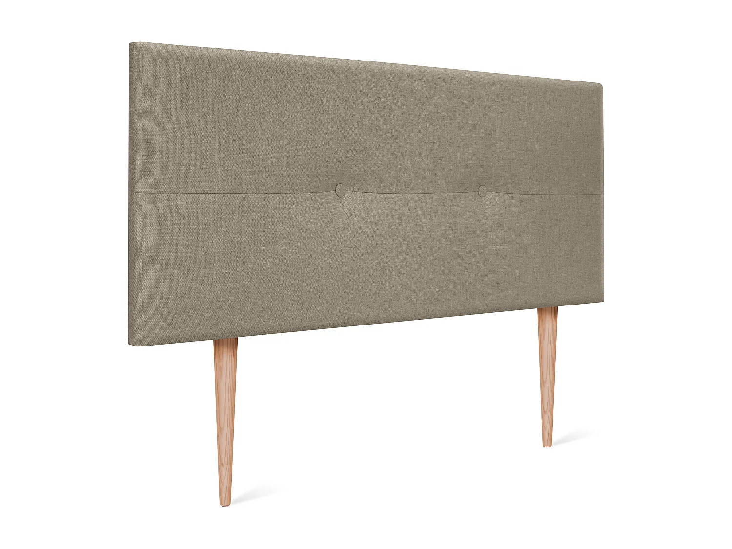 DHOME Kopfteil aus Naturleinen mit Knöpfen 105x105cm Mit Beinen Betten 105 - Erde