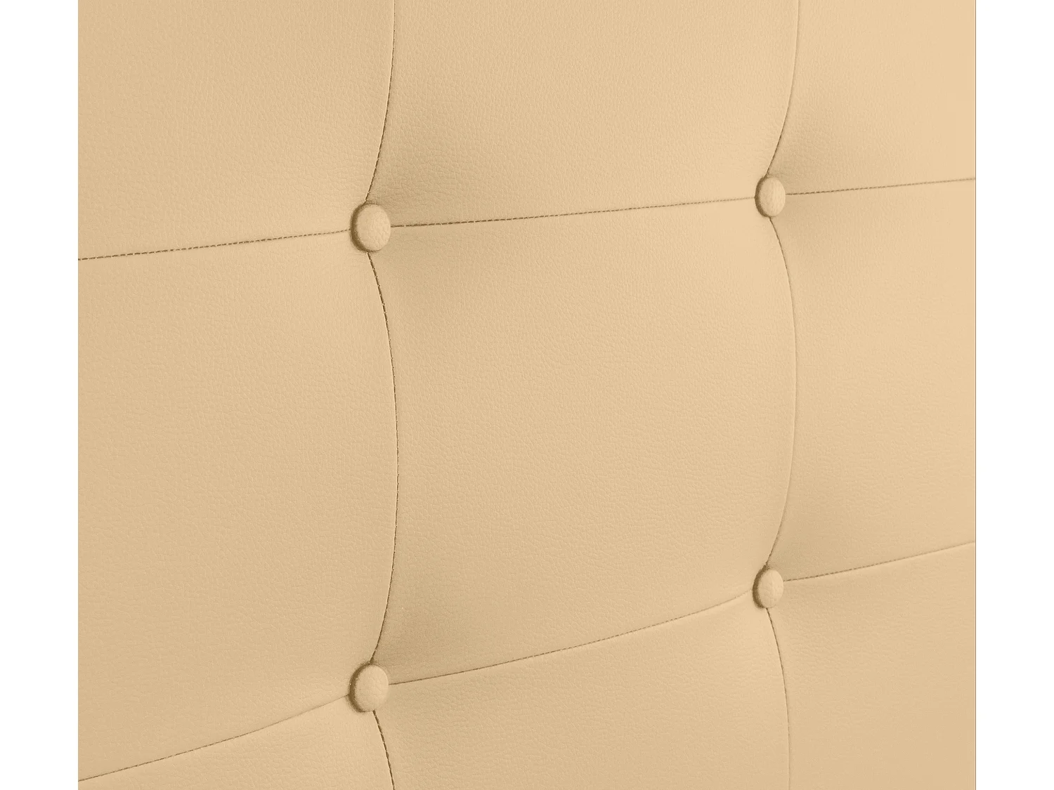 DHOME getuftetes Kunstleder-Kopfteil 160 x 60 cm für 150/160 Betten – Vanille