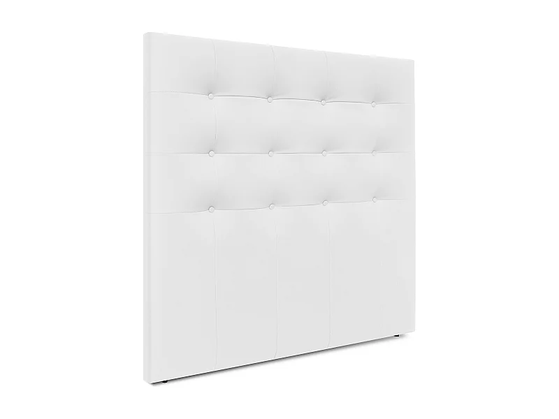 DHOME Cabeceira de  Couro sintético Capitoné Até o chão 160x120cm Camas 150/160 - Blanco