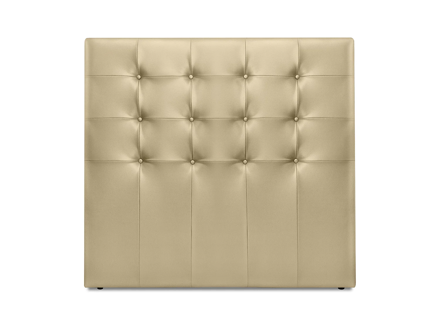 DHOME Cabeceira de  Couro sintético Capitoné Até o chão 160x120cm Camas 150/160 - Champanhe