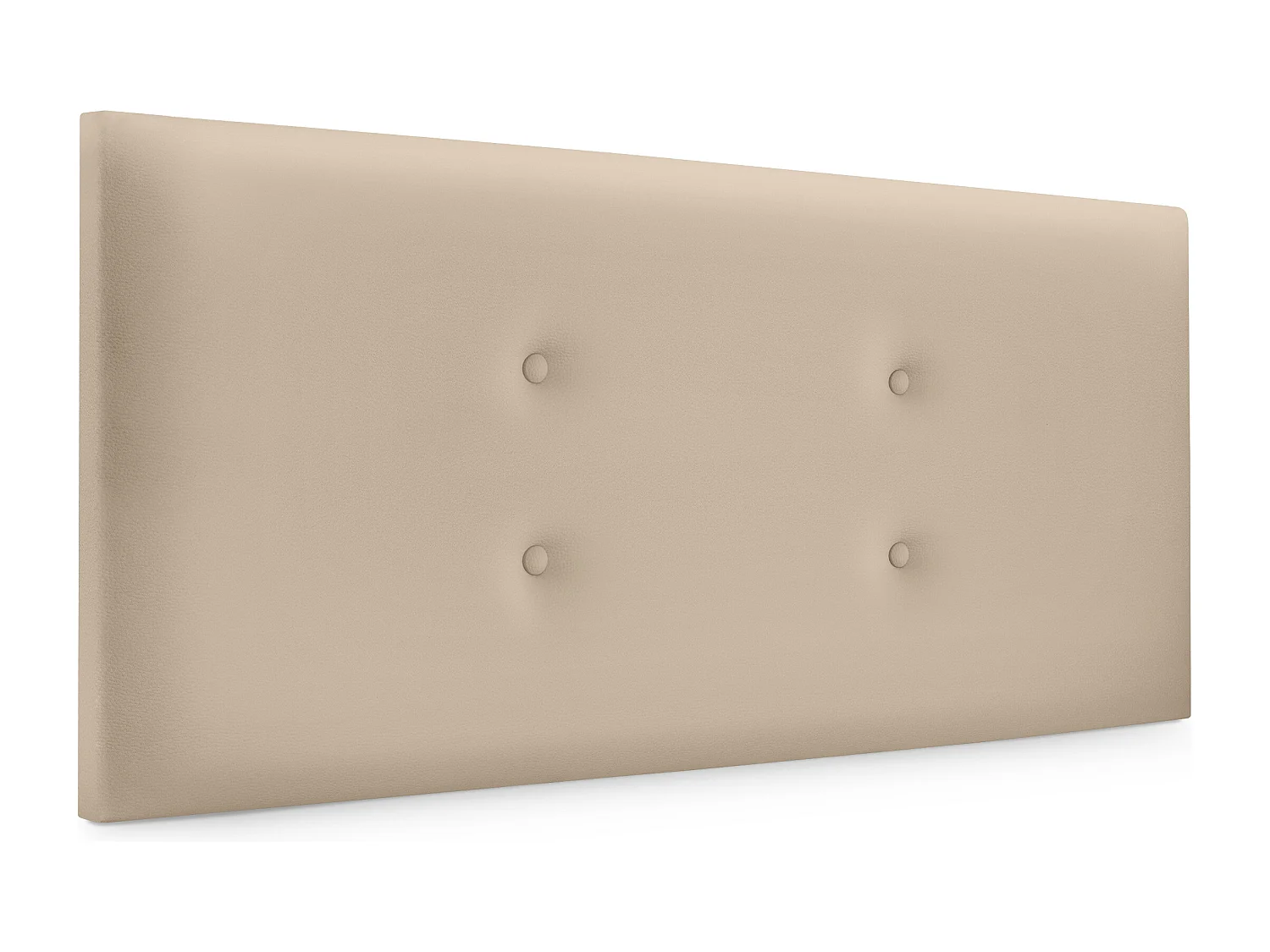 DHOME Testiera in de Similpelle con 2 file di Bottoni 90x50cm Letti 80/90 - Beige