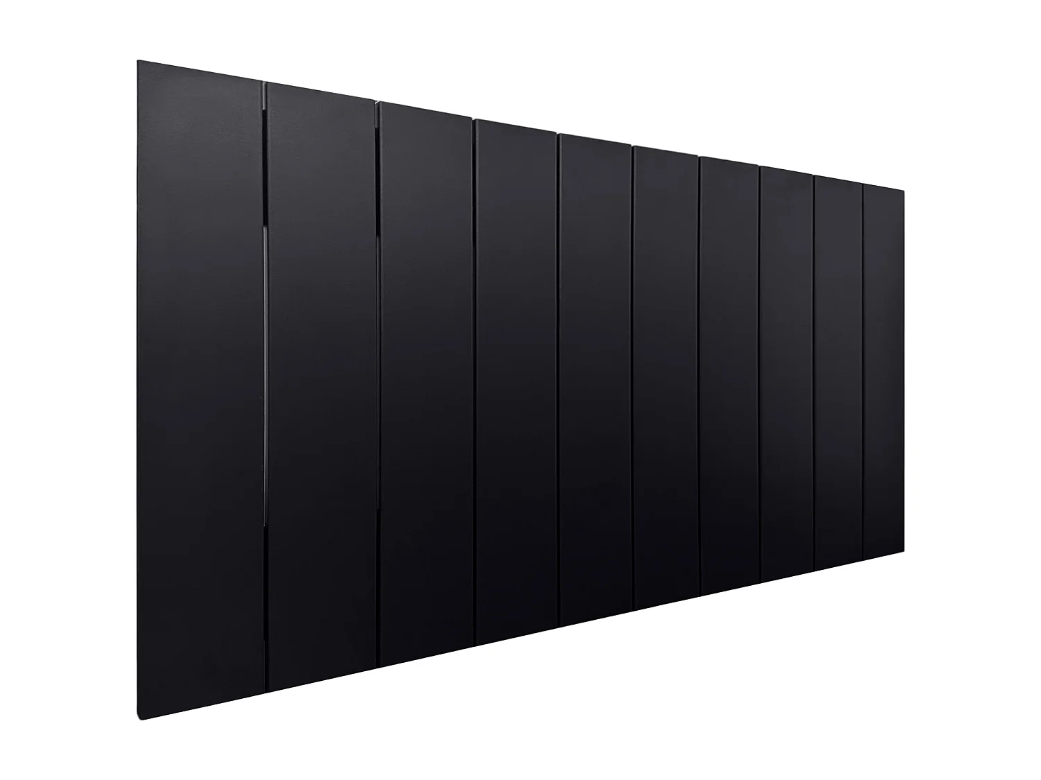 DHOME Recyceltes Holz-Kopfteil MDF Vertikale Palettenform 110x46 Betten 105 - Massiv Schwarz