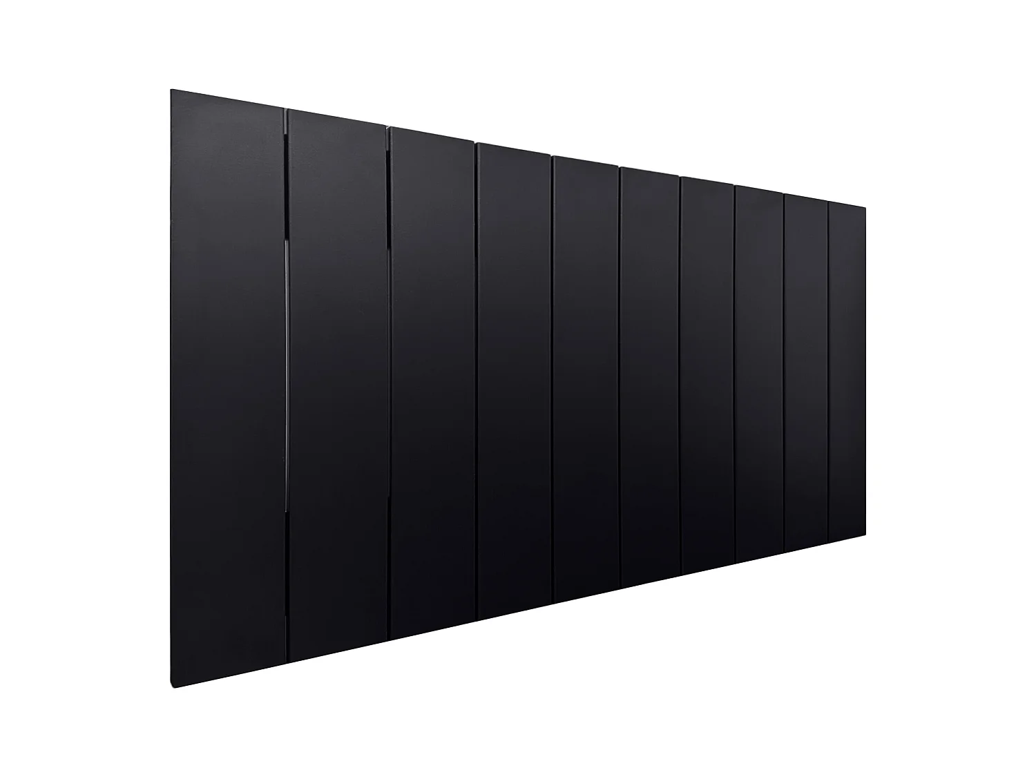 DHOME Testata in Legno riciclato MDF Stile Pallet Verticale 110x46 Letti 105 - Nero Solido