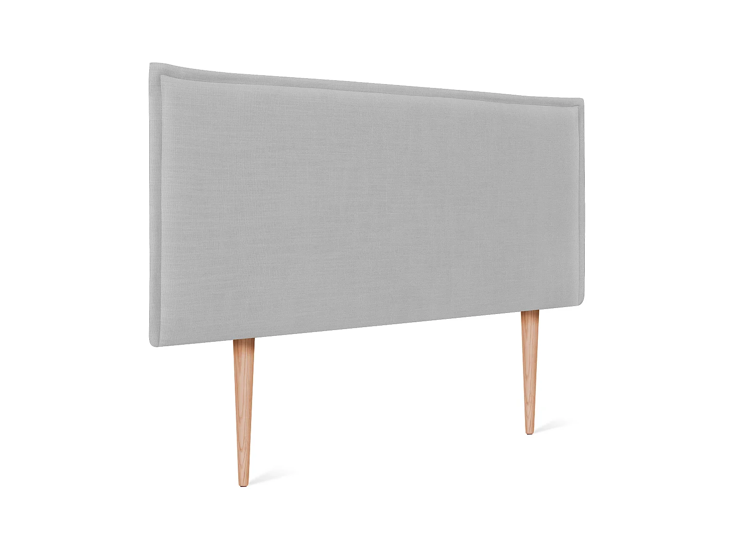 DHOME Tête de lit en lin naturel lisse avec garniture 105x105cm avec pieds Lits 105 - Gris clair