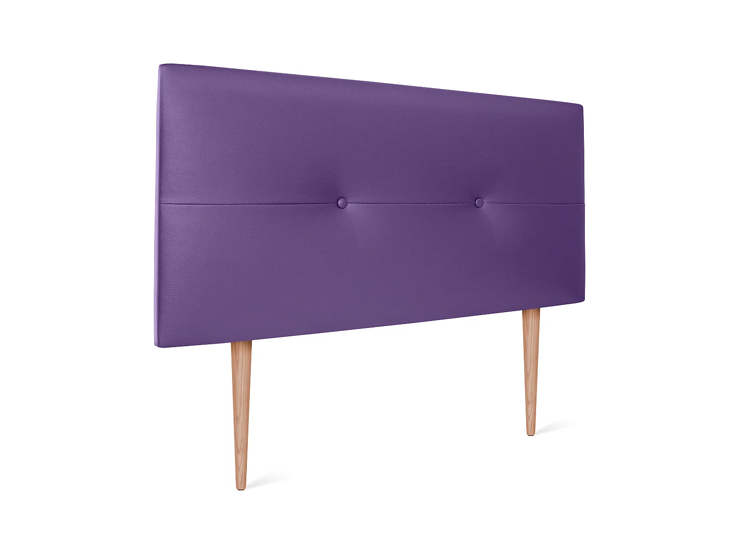 DHOME Kopfteil aus Kunstleder mit Knöpfen 105x105cm Mit Beinen Betten 105 - Lila