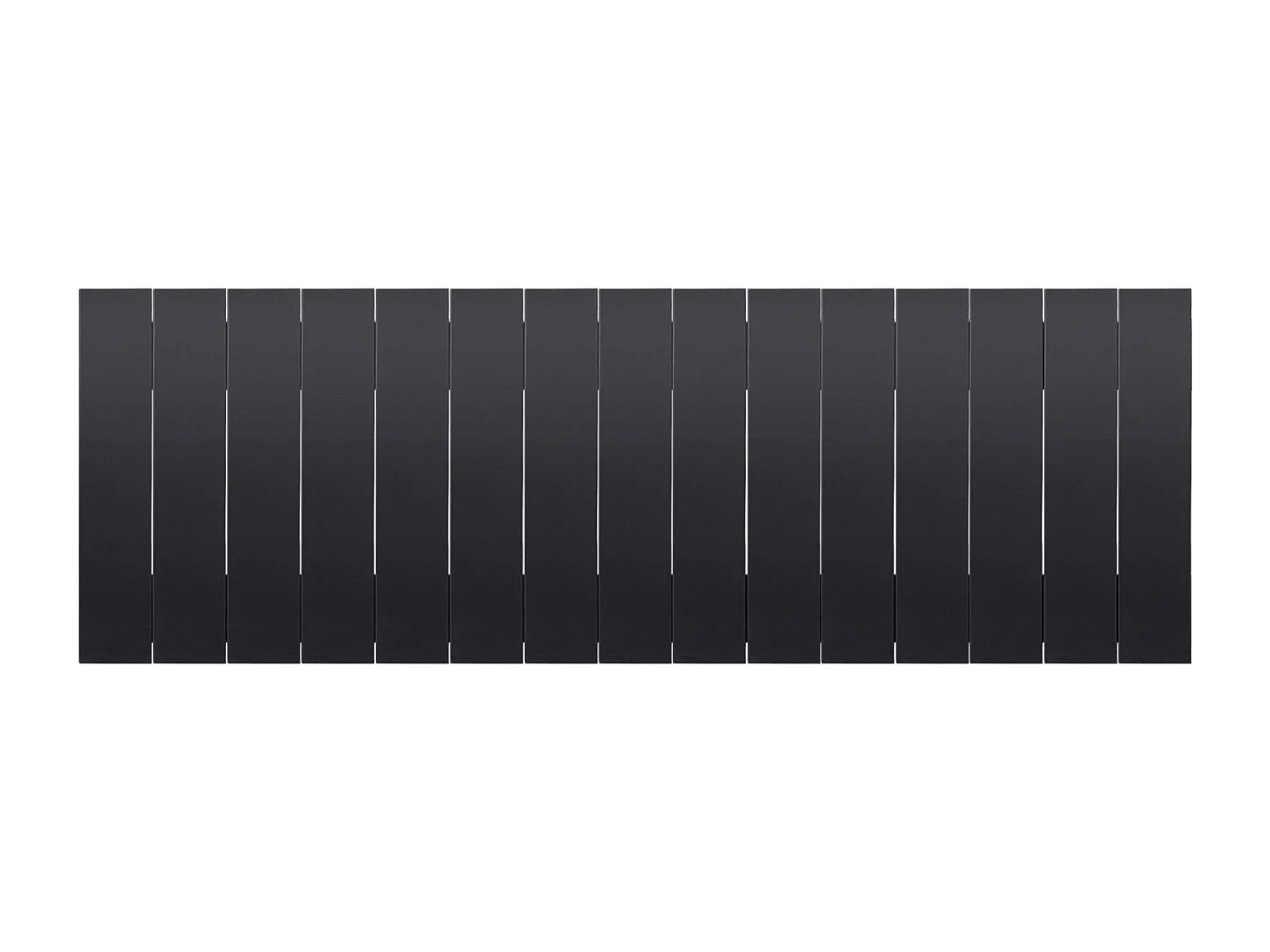 DHOME Testata in Legno riciclato MDF Stile Pallet Verticale 135x46 Letti 120/135 - Nero Solido