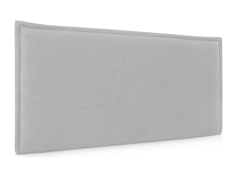DHOME Kopfteil aus Naturleinen mit Paspelierung 110x50cm Betten 105 - Hellgrau