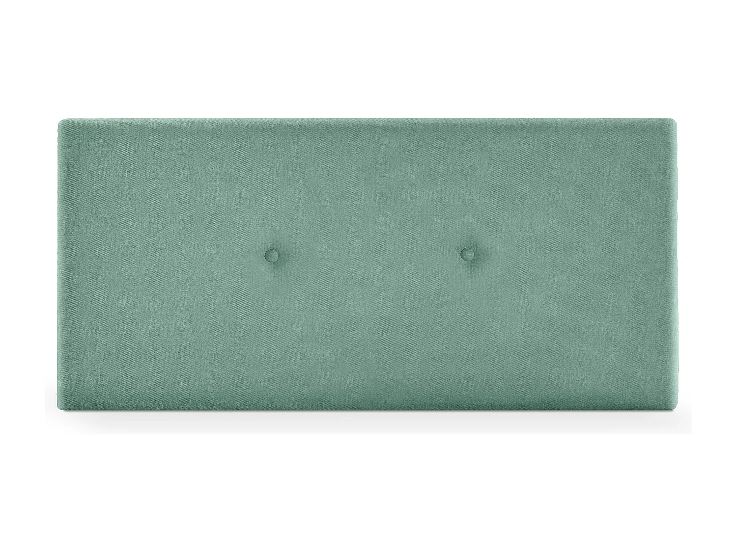 DHOME Hoofdeinde van gladde aqualinestof met knopen 90x50cm voor 80/90 bedden - Aquagroen