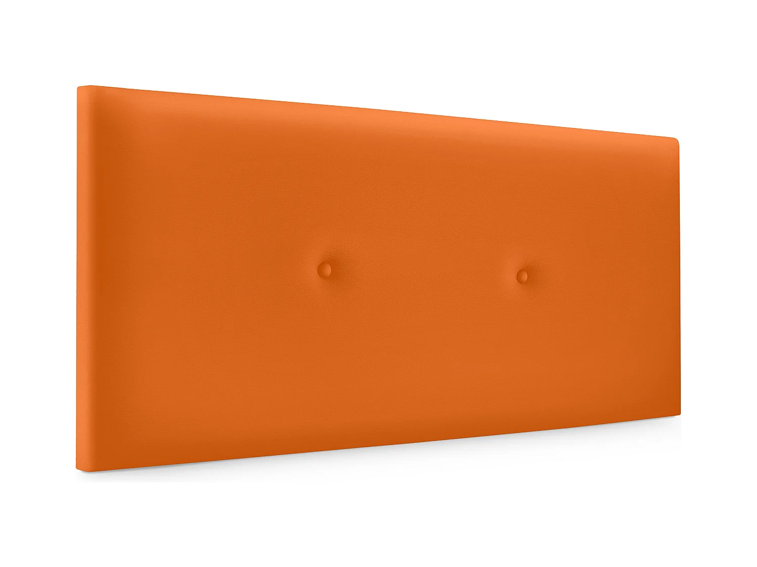 DHOME Tête de lit simili cuir lisse avec Boutons 105x50cm Lits 105 - Orange