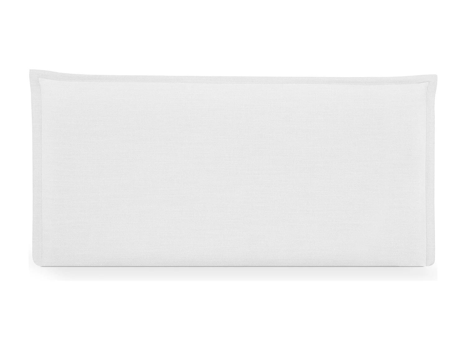 DHOME Kopfteil aus Naturleinen mit Paspelierung 80x50cm Betten 70/80/90 - Weiß