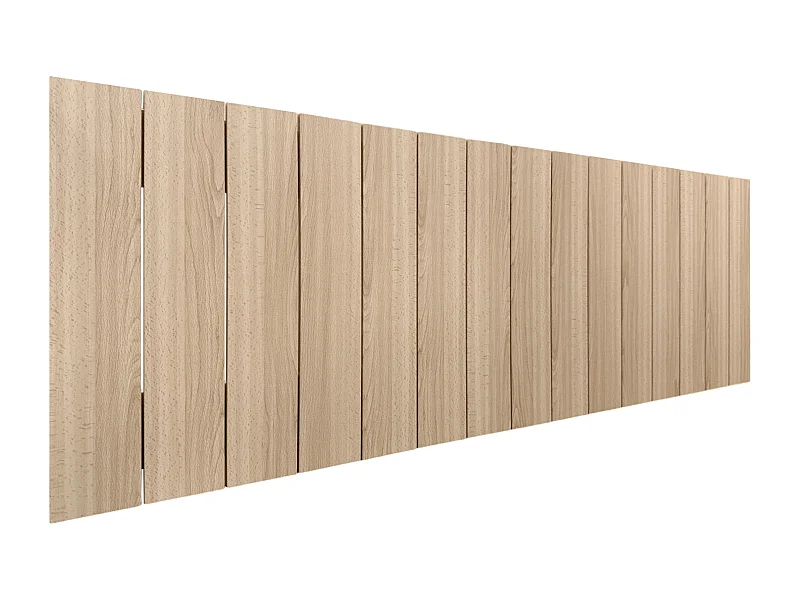 DHOME Testata in Legno riciclato MDF Stile Pallet Verticale 145x46 Letti 135/140 - Legno Naturale