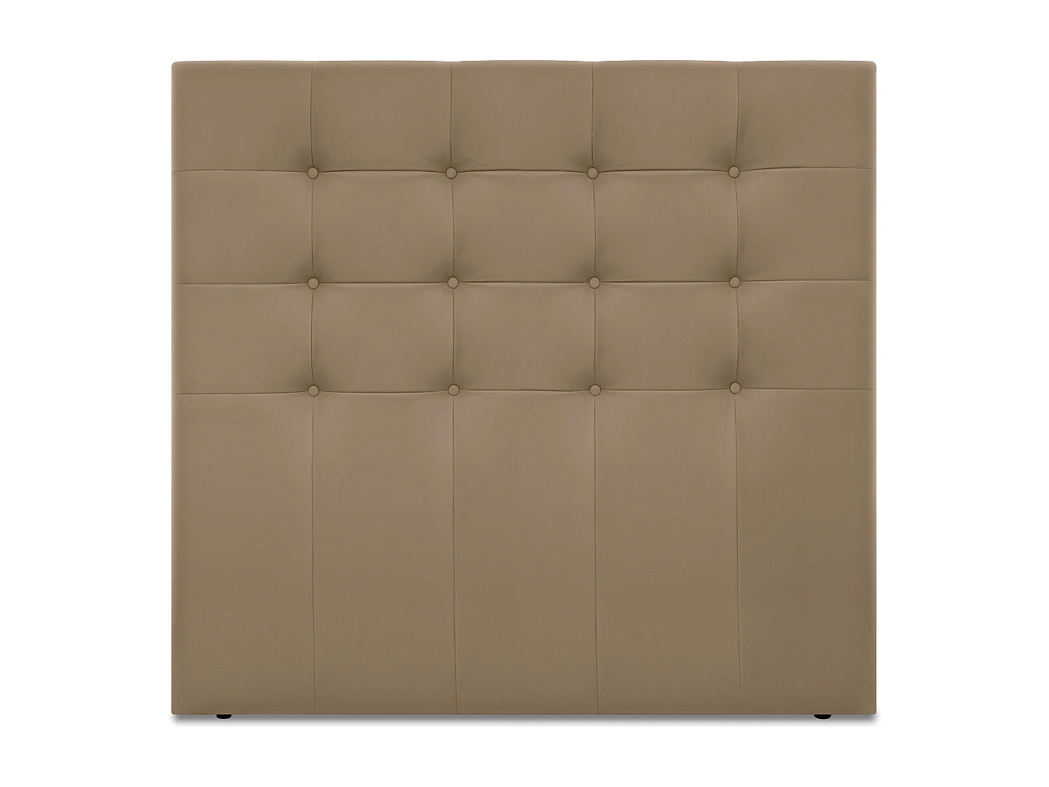 DHOME Cabeceira de  Couro sintético Capitoné Até o chão 150x120cm Camas 150 - Castanho claro