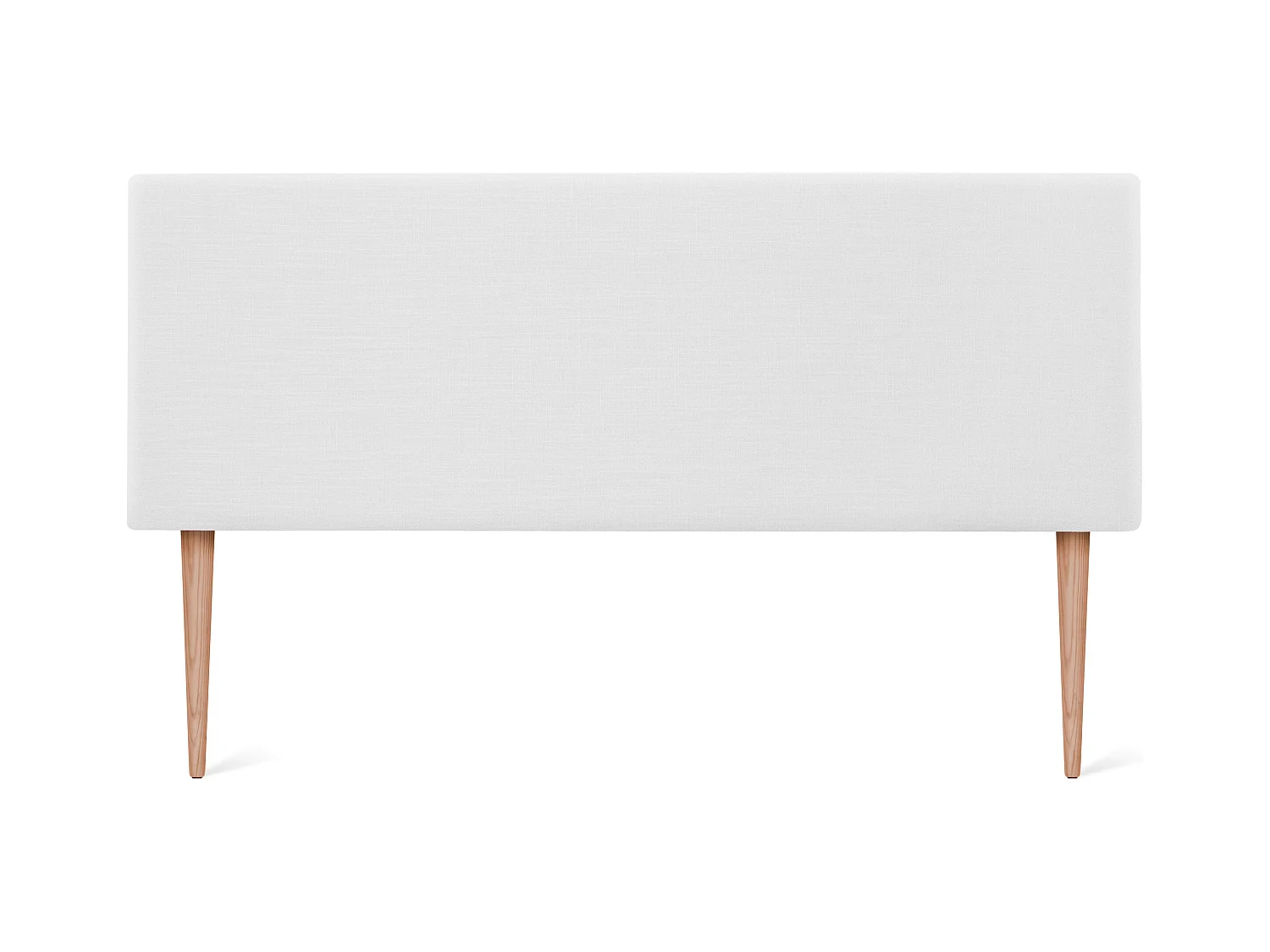 DHOME Tête de lit en lin naturel lisse 150x105cm avec pieds Lits 150 - Blanc
