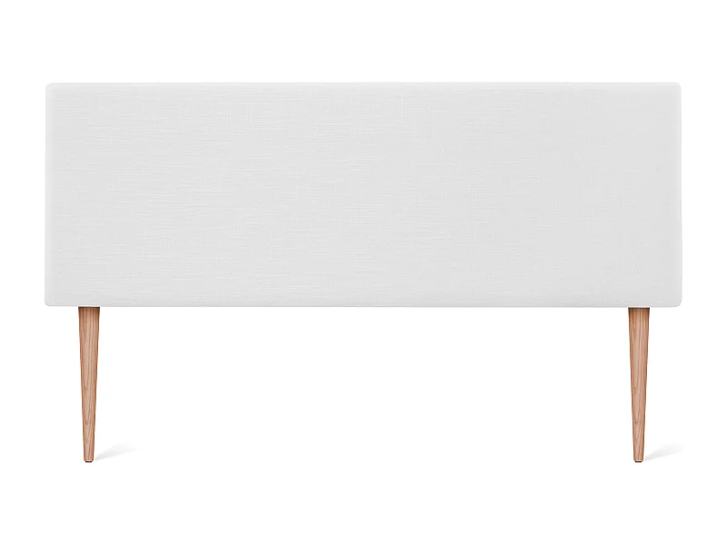 DHOME Tête de lit en lin naturel lisse 150x105cm avec pieds Lits 150 - Blanc