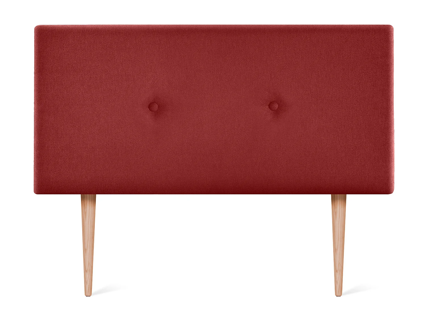 DHOME Cabecero de Tela Aqualine Liso con Botones 105x105cm con Patas Camas 105 - Rojo