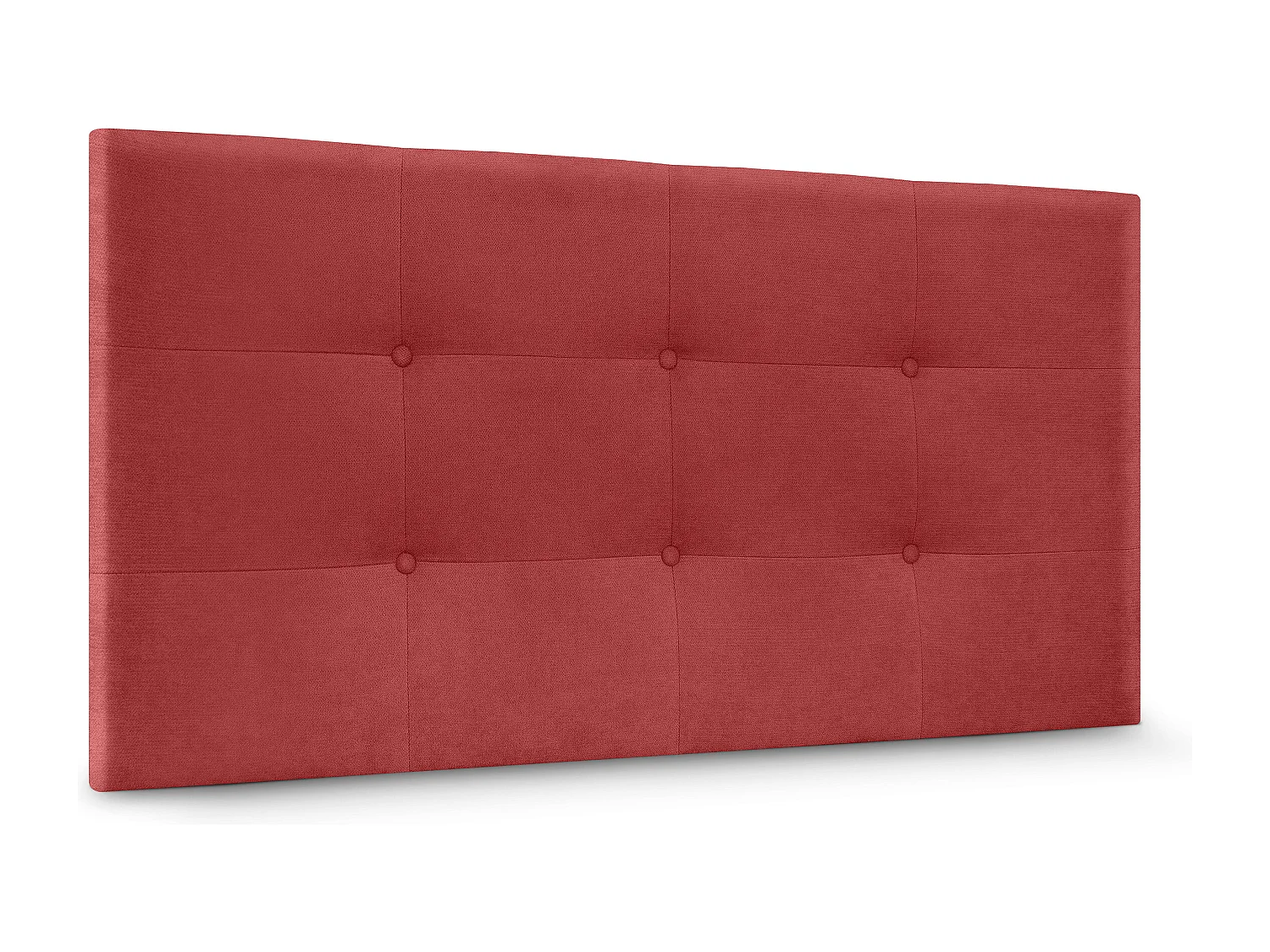 DHOME Aqualine Kopfteil aus getuftetem Stoff, 90 x 60 cm, für 80/90 Betten – Rot
