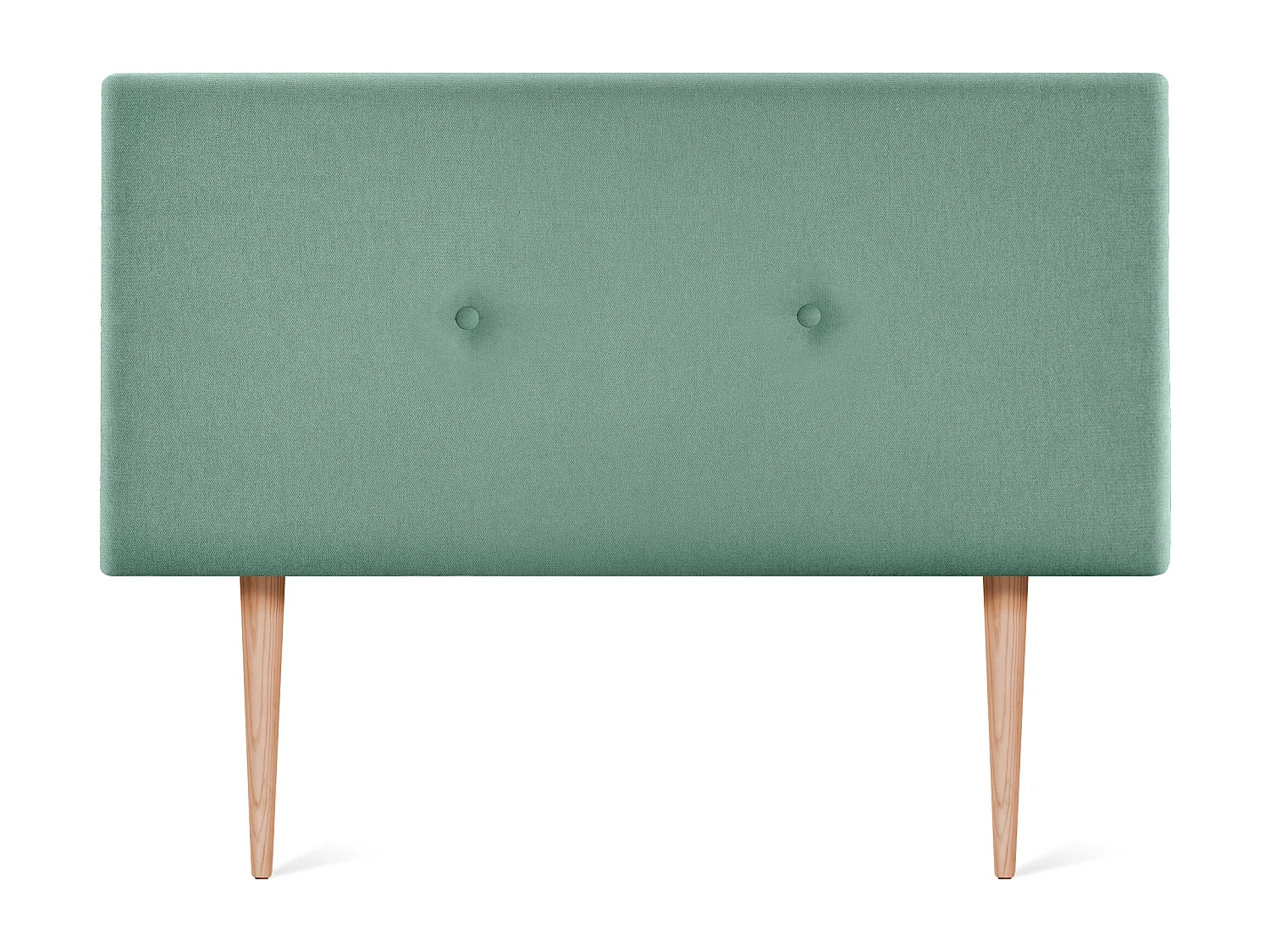 DHOME Testiera in de Tessuto Aqualine Liscio con bottoni 90x105cm Con le gambe Letti 80/90 - verde acqua