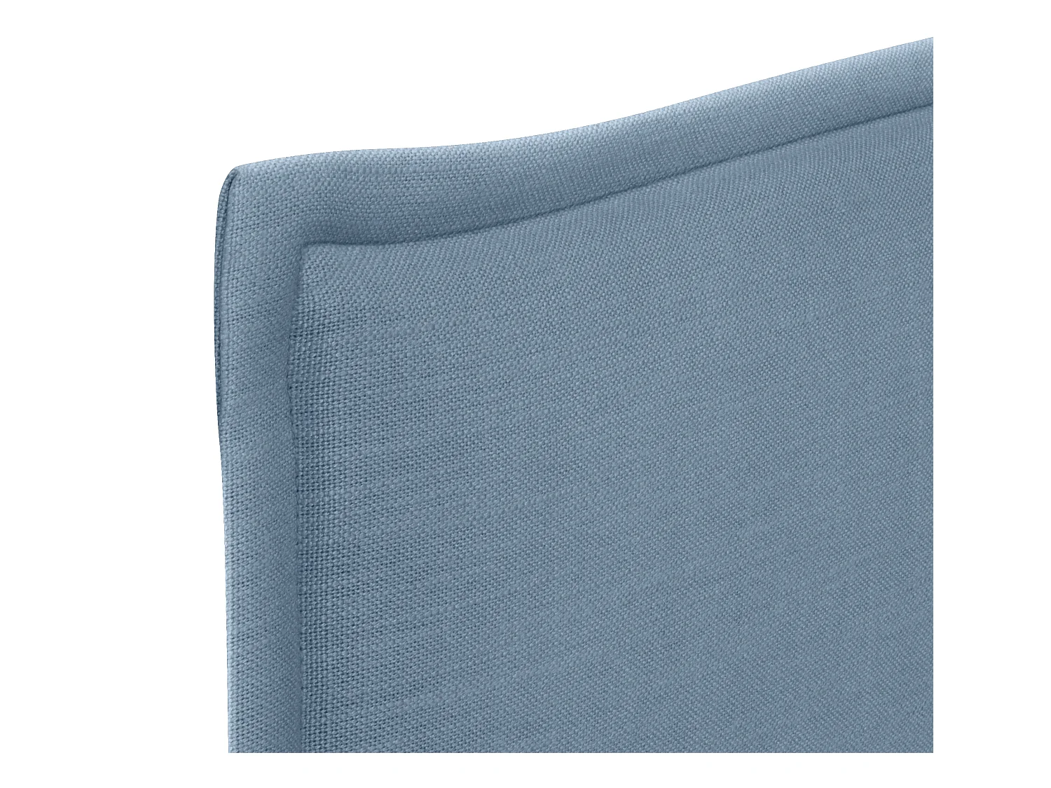 DHOME Tête de lit en lin naturel lisse avec garniture 150x105cm avec pieds Lits 150 - Bleu