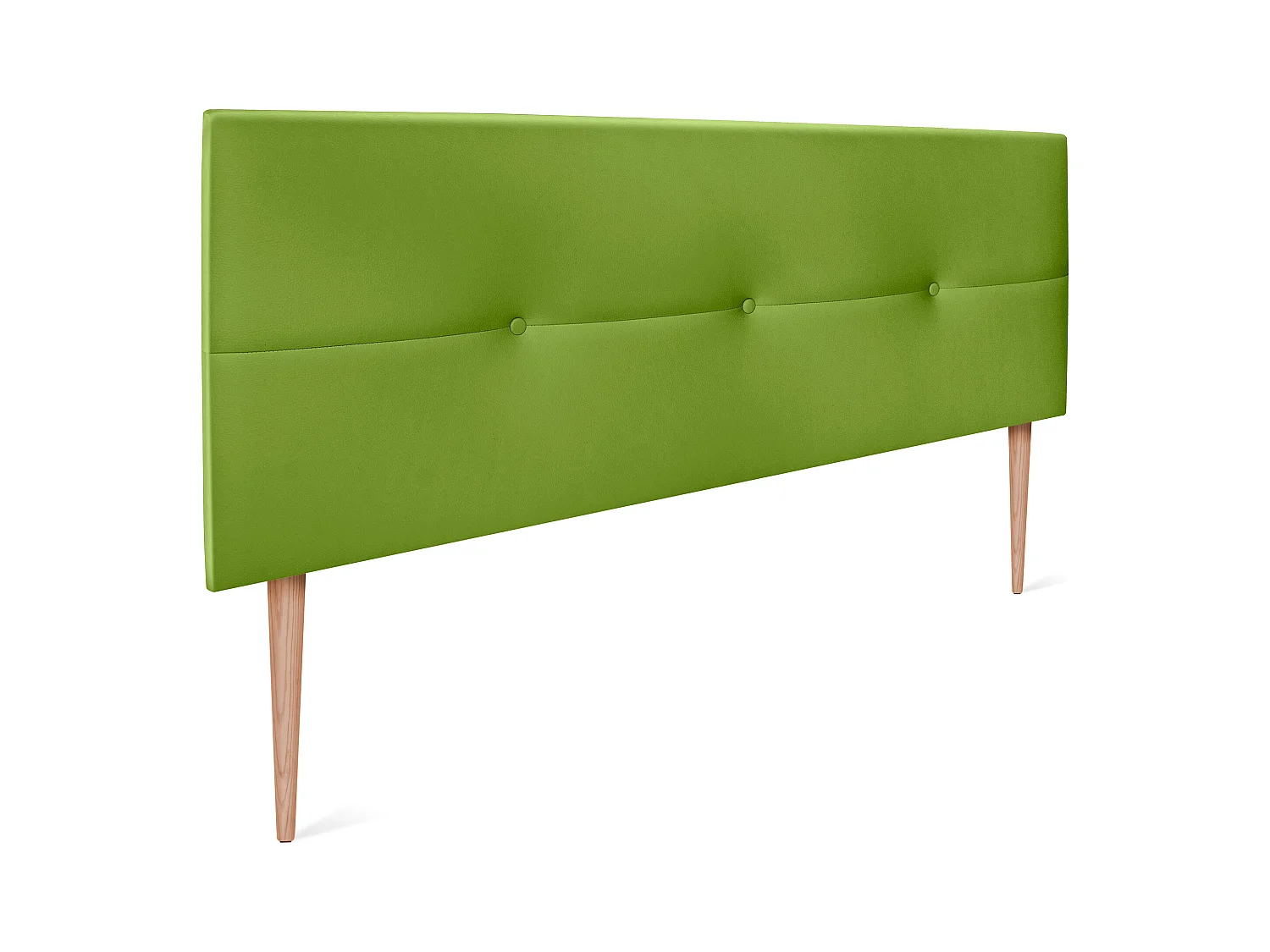 DHOME Tête de lit similicuir avec Boutons 145x105cm avec pieds Lits 135/140 - Vert