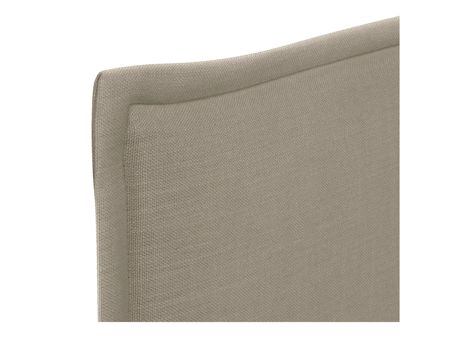 DHOME Tête de lit en lin naturel lisse avec garniture 110x105cm avec pieds Lits 105 - Terre