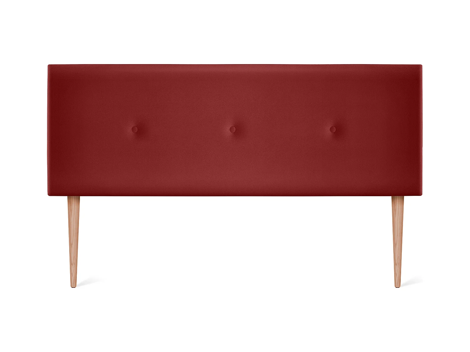 DHOME Glad kunstleer hoofdeinde met knopen 145x105cm met bedpoten 135/140 - Rood