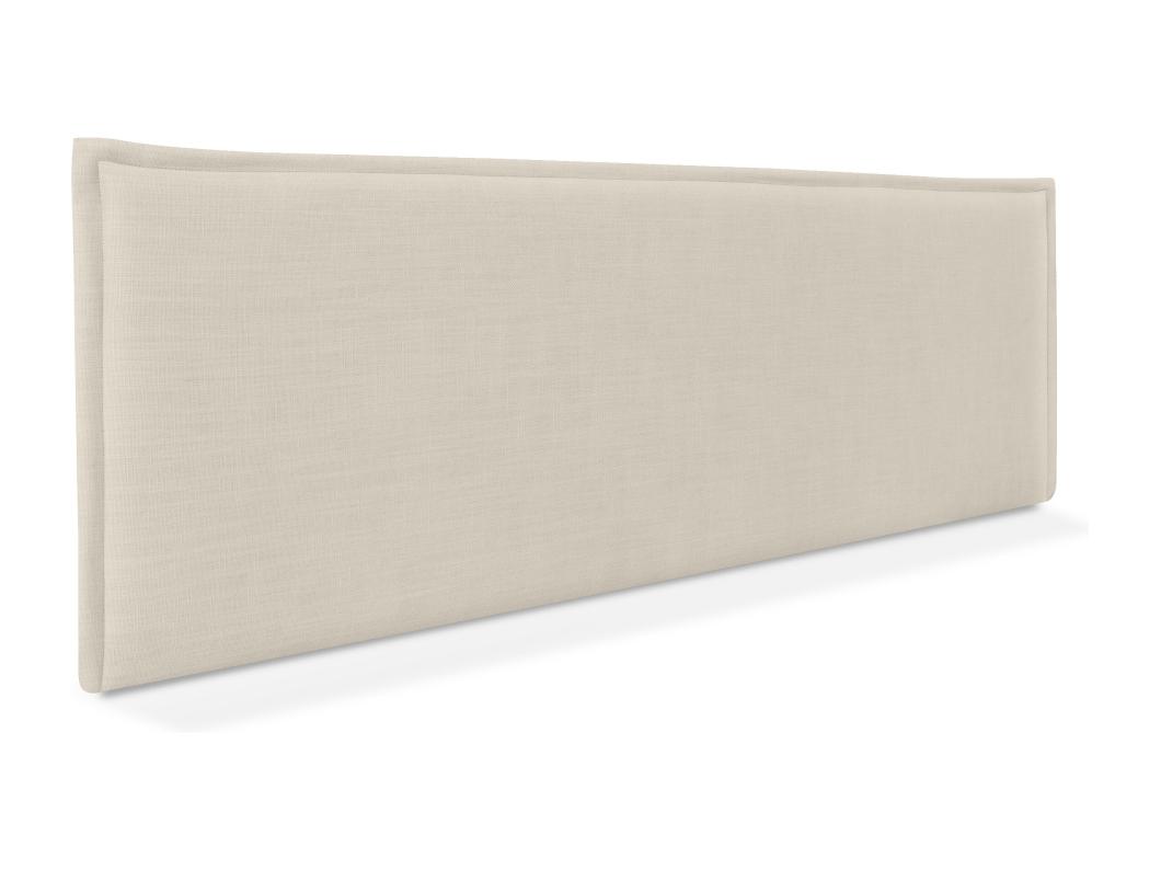 DHOME Glad natuurlijk linnen hoofdeinde met rand 160x50cm bedden 150/160 - Beige
