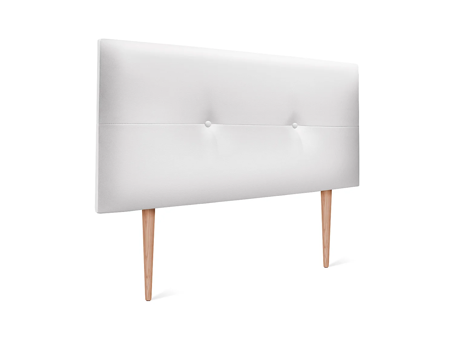 DHOME Tête de lit similicuir avec Boutons 105x105cm avec pieds Lits 105 - Blanc