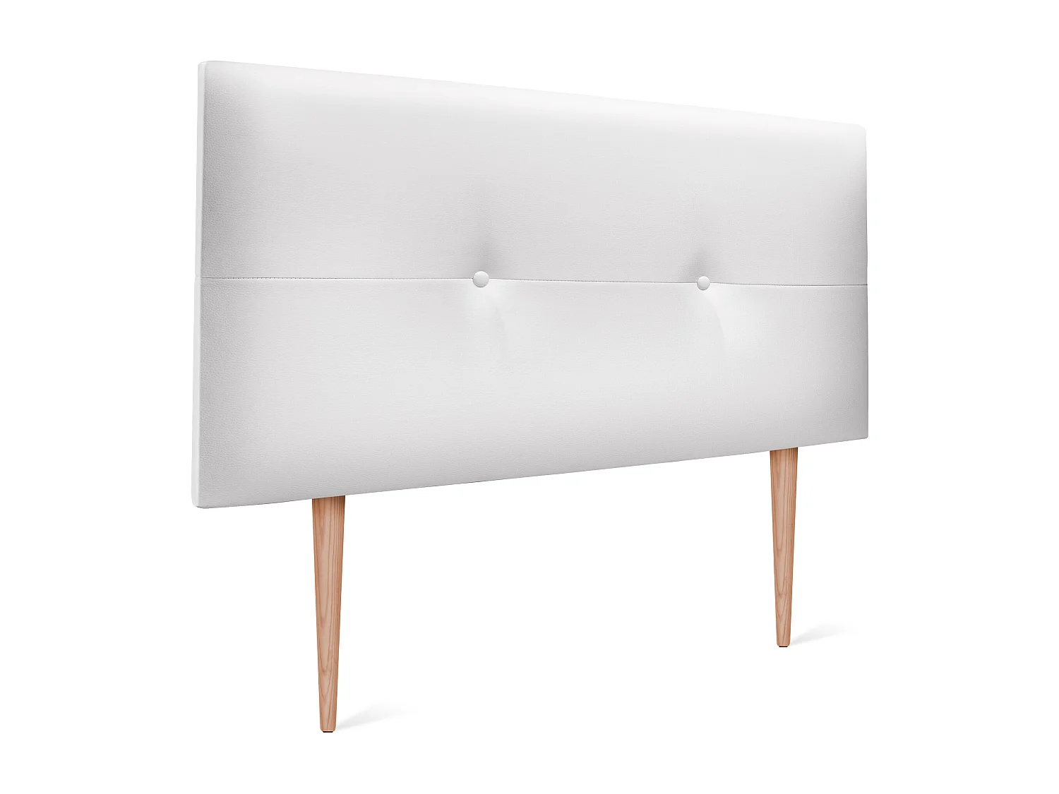 DHOME Tête de lit similicuir avec Boutons 105x105cm avec pieds Lits 105 - Blanc