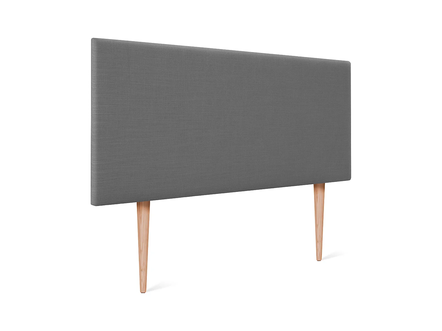 DHOME Tête de lit en lin naturel lisse 105x105cm avec pieds Lits 105 - Gris foncé