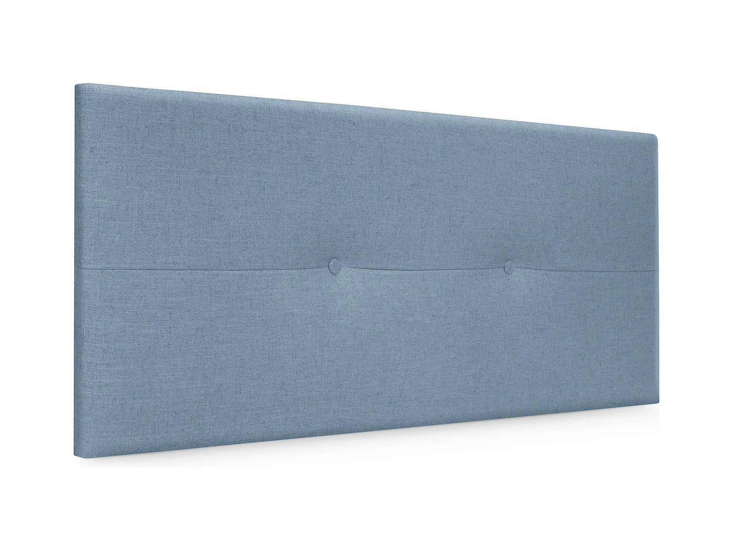DHOME Tête de lit en lin naturel avec Boutons 90x50cm Lits 80/90 - Bleu