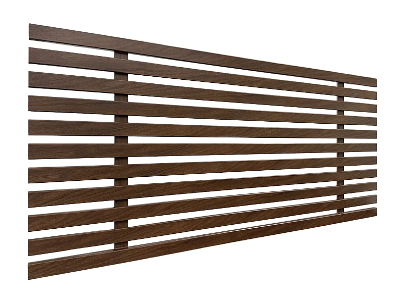 DHOME Recyceltes Holz-Kopfteil MDF Japanischer Stil 90x46cm Betten 80/90 - Walnussholz