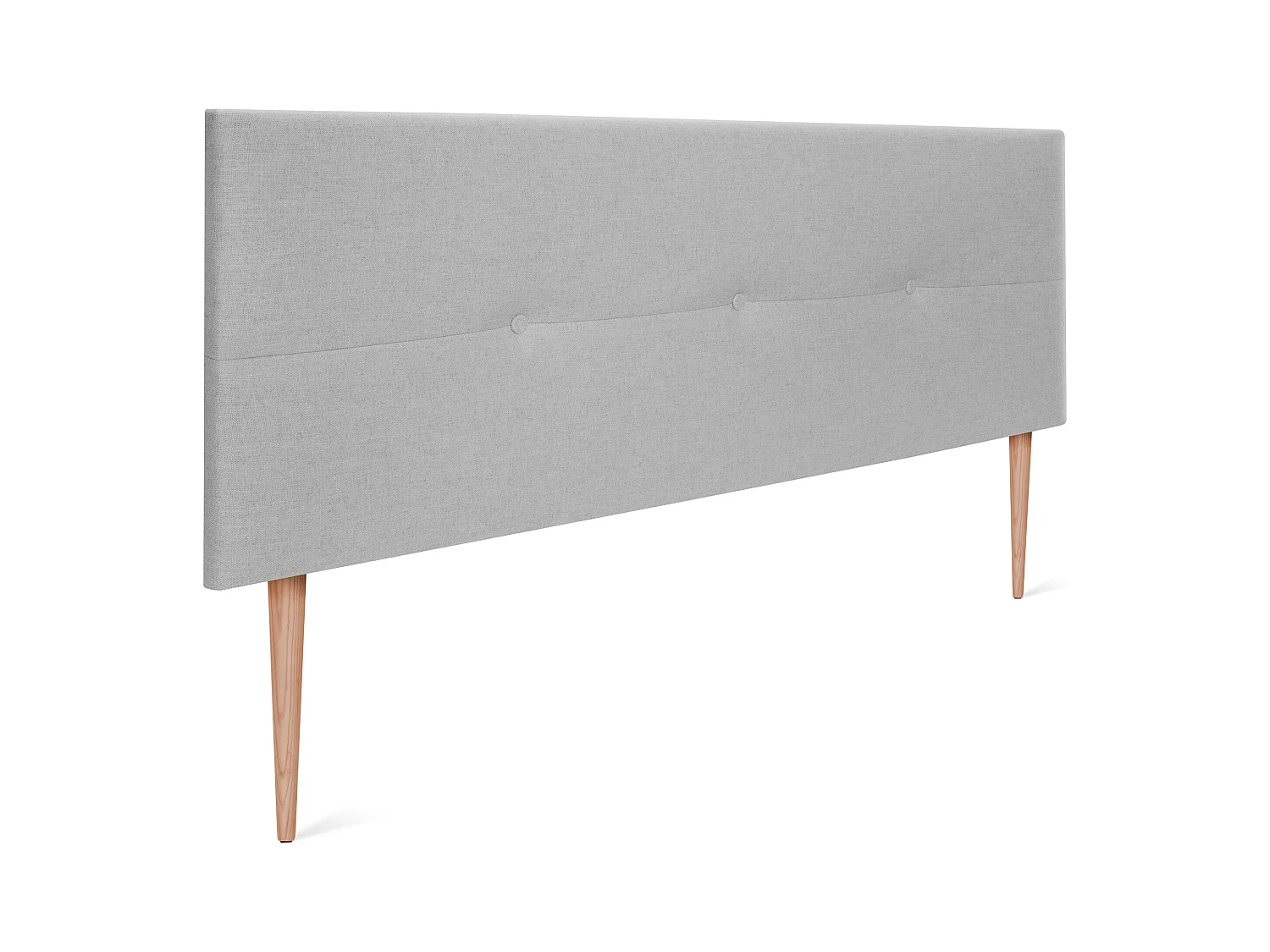 DHOME Tête de lit en lin naturel avec Boutons 145x105cm avec pieds Lits 135/140 - Gris clair